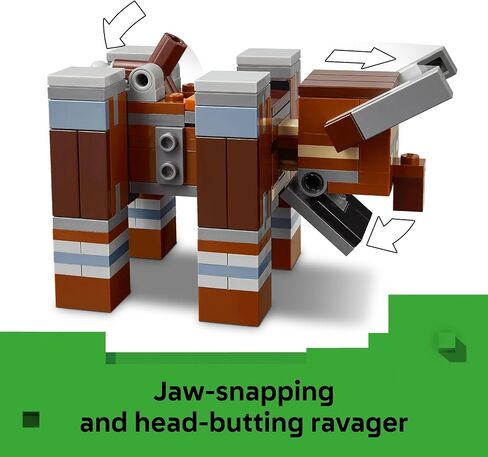 LEGO Minecraft The Pillager Outpost and Ravager Building Toy - Video Game Building Blocks for Kids, Boys & Girls, Ages 9+ - Includes Space Sentinel & 3 Minifigures - Gift Idea for Gamers - 21278 in Saudi Arabia