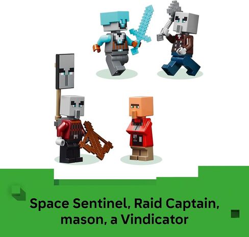 LEGO Minecraft The Pillager Outpost and Ravager Building Toy - Video Game Building Blocks for Kids, Boys & Girls, Ages 9+ - Includes Space Sentinel & 3 Minifigures - Gift Idea for Gamers - 21278 in Saudi Arabia