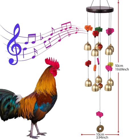 Chicken Toys for Coop,Cute Hanging Chickens Enrichment Toys Decor for Chicken Coop,Wind Chime Toys with Colorful Bells for Hens Chicks Poultry Birds Parrots,Duck in Saudi Arabia