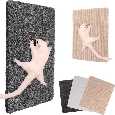 Yolev 3 Pcs Sugar Glider Cage Accessories,Sugar Glider Toys Climbing Mats 9 × 7.5 inch for Sharpening Claws, Small Pets Scratching Pads Climbing Toys for Cage Wall Furniture in Saudi Arabia