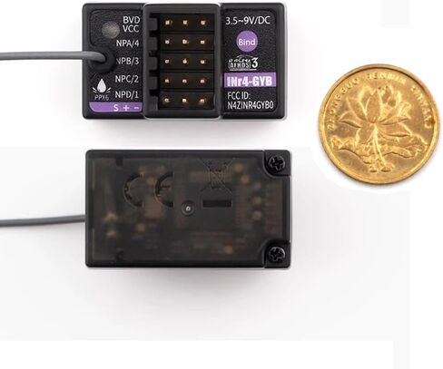 مستقبل GOOLRC FLAYSKY INR4-GYB ، 2.4 جيجا هرتز 4 قنوات AFHDS 3 مستقبل هوائي واحد PWM/PPM/I-BUS2/S.BUS/I-BUS إخراج البيانات المتوافقة مع Flysky NB4+ NB4 PRO+ RC لقارب RC CAR BOAT in Kuwait