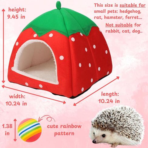 Hides for Hedgehogs Warm Winter Bed, Hedgehog Hideout Bed Nest, Hedgehog Hideout with Disposable Liners, Small Animals Warm House Cage Supplies, Hamster Cage Accessories (Blue, Pee Pads) in Kuwait