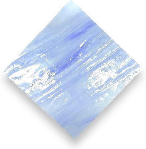 White Superior Blue Prisma COE 96 System 96 Fusible Glass Sheet (2) in Saudi Arabia