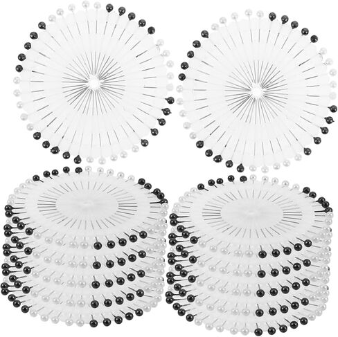 480pcs دبابيس رأس الكرة اللؤلؤ لخياطة دبابيس مستقيمة لتطريز خياطة اللحف وصياغة ملحقات DIY الأساسية لتحديد مواقع النسيج الدقيقة والمشاريع in Saudi Arabia