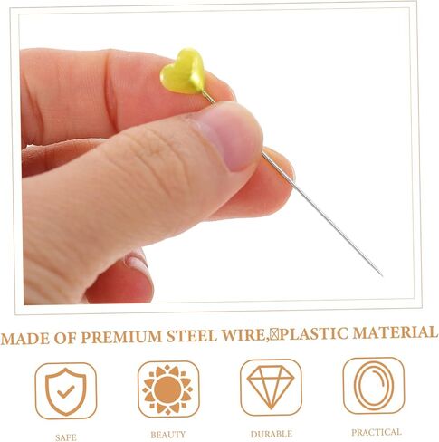 216Pcs Heart Shaped Pearlized Pins Decorative Sewing Pins for Wedding DIY Crafts Straight Quilting Corsage Decoration for Floral Arrangements and Creative Projects in Saudi Arabia