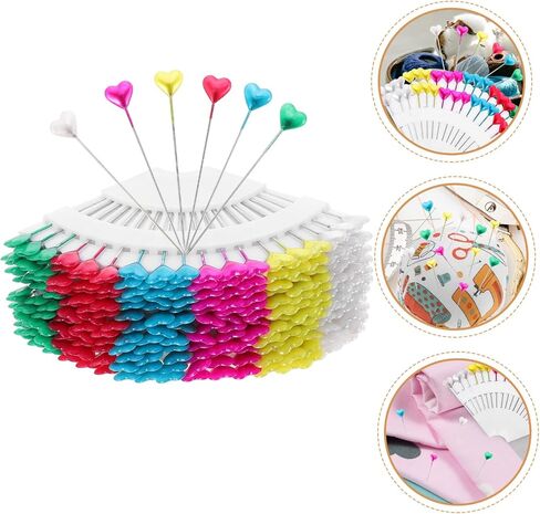216Pcs Heart Shaped Pearlized Pins Decorative Sewing Pins for Wedding DIY Crafts Straight Quilting Corsage Decoration for Floral Arrangements and Creative Projects in Saudi Arabia