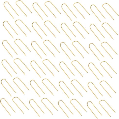 Artibetter 100Pcs U Shaped Fork Pins Durable Golden Metal Double Blocking Pins for Dressmaking Quilting and Upholstery Projects Includes Protective Storage Box for Easy Access in Saudi Arabia
