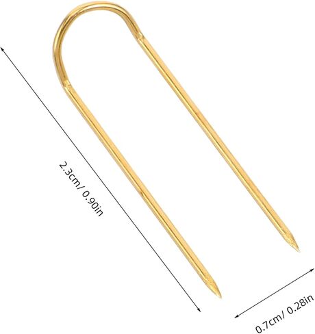 Artibetter 100Pcs U Shaped Fork Pins Durable Golden Metal Double Blocking Pins for Dressmaking Quilting and Upholstery Projects Includes Protective Storage Box for Easy Access in Saudi Arabia