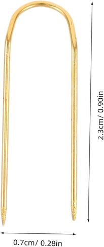 Artibetter 100Pcs U Shaped Fork Pins Durable Golden Metal Double Blocking Pins for Dressmaking Quilting and Upholstery Projects Includes Protective Storage Box for Easy Access in Saudi Arabia