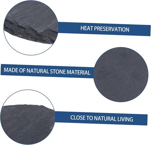 2Pcs Natural Stone Basking Platform for Reptiles Lizard Turtle Gecko Snake Feeding Dish Design for Habitat Decoration and Daily Use in Saudi Arabia