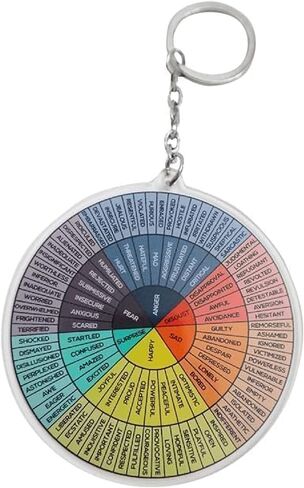 Emotion Wheel Chart, Colorful Feelings Wheel Round Mood Wheel Therapy Emotions Mental Health Color Wheel Social Work Feelings, Sign Key Holder Feelings Chart Feelings Wheel in Saudi Arabia