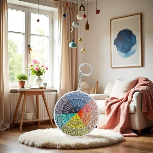 Emotion Wheel Chart, Colorful Feelings Wheel Round Mood Wheel Therapy Emotions Mental Health Color Wheel Social Work Feelings, Sign Key Holder Feelings Chart Feelings Wheel in Saudi Arabia