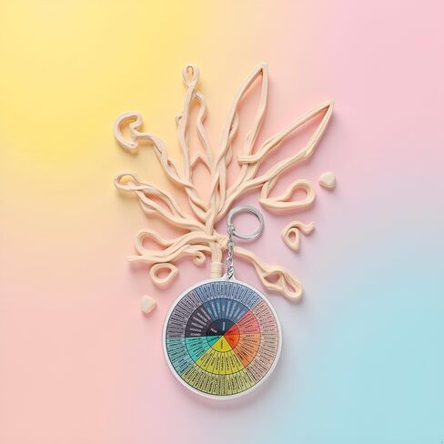 Emotion Wheel Chart, Colorful Feelings Wheel Round Mood Wheel Therapy Emotions Mental Health Color Wheel Social Work Feelings, Sign Key Holder Feelings Chart Feelings Wheel in Saudi Arabia