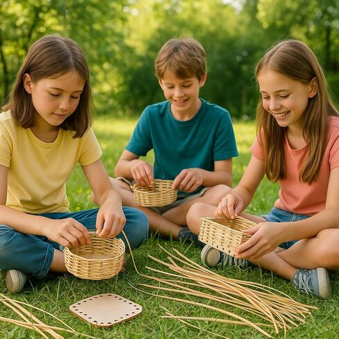 DIY Basket Weaving Tray Kit – All-in-One Craft Set - Natural Rattan – Make Your Own Wicker Tray in Saudi Arabia