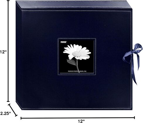 ألبومات Pioneer Photo Pioneer 12 بوصة من 12 بوصة من 3 بوصة من إطار داخلي من الجلد ومربع دفتر إغلاق الشريط ، الأزرق البحرية in Saudi Arabia