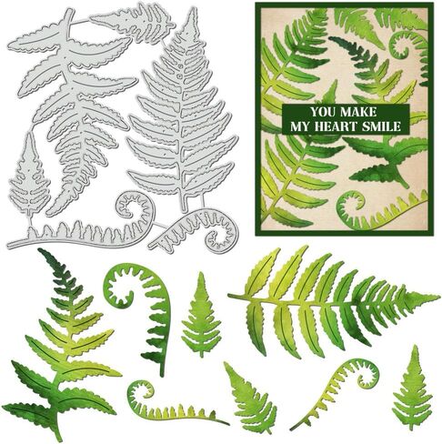 Benecreat Moears Die Cuts لصنع البطاقات ، يترك قطع القطع استنسل للاختراق ، وقطع النقش في الألبوم Diy الألبوم صنع البطاقات الورقية in Kuwait