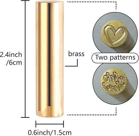 CRASPIRE Brass 2 Styles Pattern Headed Wax Seal Stamp 15mm Mini Copper Star Wax Seal Stamps Logo Sealing for Wedding Invitation Wine Decoration Envelopes Christmas Graduation Gift Wrapping DIY in Kuwait