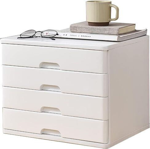 A4 Flat File Cabinet with 4 Drawer Desktop Storage Box for Office Supplies and Sundries Black Shelf for Home and Office,A in Saudi Arabia