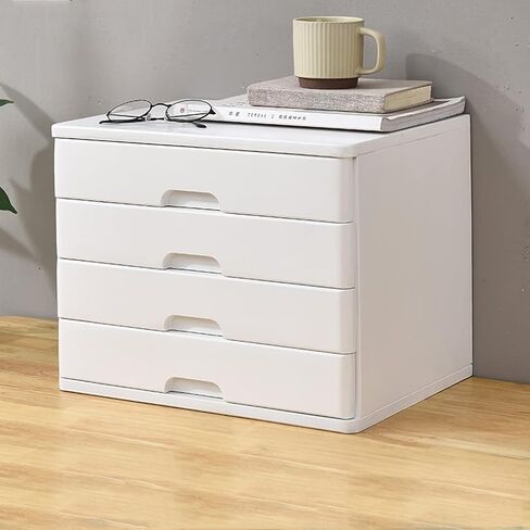 A4 Flat File Cabinet with 4 Drawer Desktop Storage Box for Office Supplies and Sundries Black Shelf for Home and Office,A in Saudi Arabia
