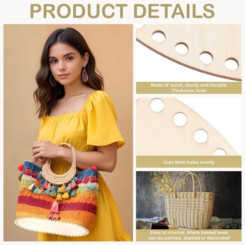 5 PCS Wooden Bag Bottom Wooden Basket Bottom Oval Natural Wood Base Shaper Art Wood Knitting Base Shapers for DIY Basket Craft Weaving Making Supplies in Saudi Arabia