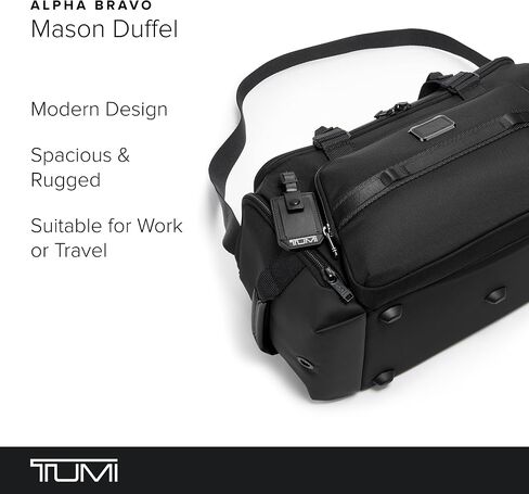 TUMI - Alpha Bravo Mason Duffel - Medium Travel Duffel Bag - With TUMI Tracer - Overnight Bag - 11.0" X 19.5" X 10.3" - Grey/Black in Saudi Arabia