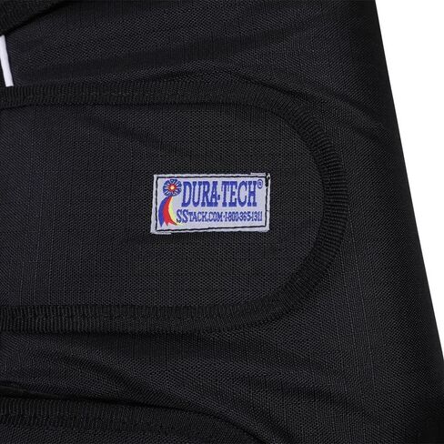 Dura-Tech Fleece مبطن الحصان الشحن | حجم كبير | اللون الأسود | تغطية كاملة الساق ، صعبة 600D RIPSTOP ، بطانة الصوف القطبي الفخم ، خطاف سهل وخطقة حلقة ، مجموعة من 4 | in Kuwait