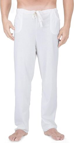 Cottonique Men's Latex-Free Drawstring Lounge Pants Made from 100% Organic Cotton (Black) in Saudi Arabia