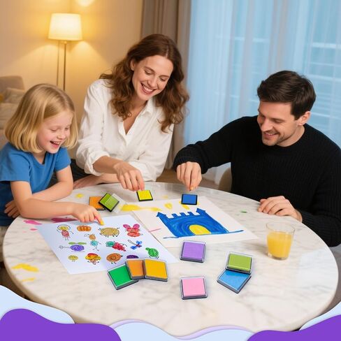 الحبر الأزرق للتدفق الأزرق - وسادات حبر حبر حبر قابلة للغسل ختم قوس قزح حبر طباعة حبر لصياغة ورق القصاصات ورقة الصياغة. in Saudi Arabia
