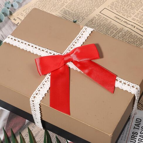 50 Pcs Red Twist Tie Bows,3.5'' Pre Tied Bows Red Bow for Treats Gift Wrapping Cake Treat Bags Craft DIY Gift Wedding Baby Shower Christmas DIY Birthday Party in Saudi Arabia