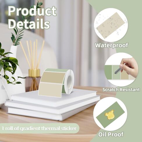 ملصقات حرارية 2 × 1 ، عنوان باركود باركود ملصقات طابعة حرارية ملصقات لتصميم الشعار ، اسم/سعر ، عنوان （التدرج الأخضر） in Kuwait