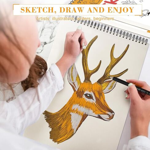 لوحة رسم Dagoucolor للأطفال ، كتاب رسم 9 "x12" ، 50 ورقة ، ورق الرسم السلس المربو in Kuwait