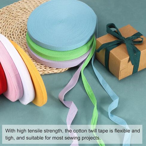 HARFINGTON Cotton Twill Tape Ribbon 2 Inch 11 Yard Herringbone Webbing Tape Roll Bias Binding Tape for DIY Crafts Sewing Gift Wrapping, Olive Green in Saudi Arabia
