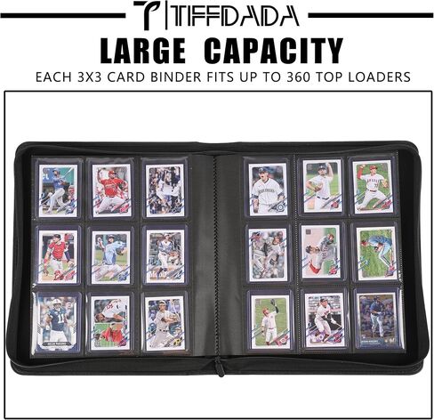 يمتلك Top Loader Binder للبطاقات ، 9 جيب ، ما يصل إلى 360 من Toploaders مع 20 من الأكمام ذات الوجهين من الوجهين ، وموثق بطاقة تحميل جانبية مع سحاب لتداول البطاقات الرياضية في 3 "× 4" TOPLOADER in Saudi Arabia