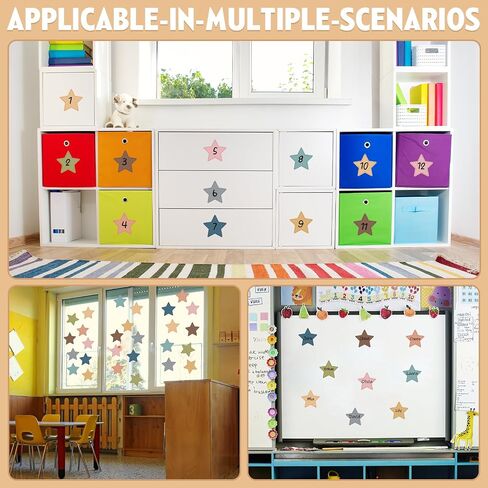 108 Pcs Paper Star Cutouts 3.5 Inch Double Printed Star DIY Craft Boho Bulletin Board Classroom Wall Decorations (Boho Dark 108) in Saudi Arabia