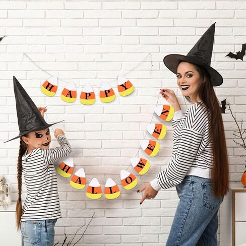 FOBSME 100 PCS Halloween Candy Corn Clutouts 5.91x4.33 inch paper paper corny corn die cuts halloween board decorations with glue points for diy class class cholar school window decor in Saudi Arabia