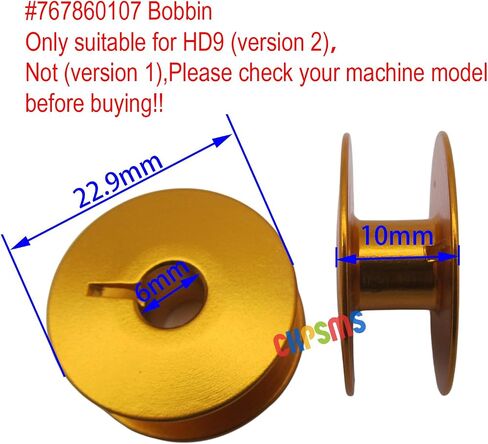 العلامة التجارية CKPSMS - Jumbo Bobbins #767860107 مع مربع متوافق مع/استبدال Janome Brand HD9 (الإصدار 2 ، وليس الإصدار 1) ، HD9BE Machines (767860107 25pcs+box) in Saudi Arabia