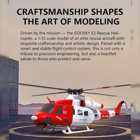 Goosky E2 UH-1Y RC Helicopter ، 2.4G 6CH Dual Dual Simully Scontunt Model مع GPS ، عودة مفتاح واحد (إصدار RTF) in Saudi Arabia