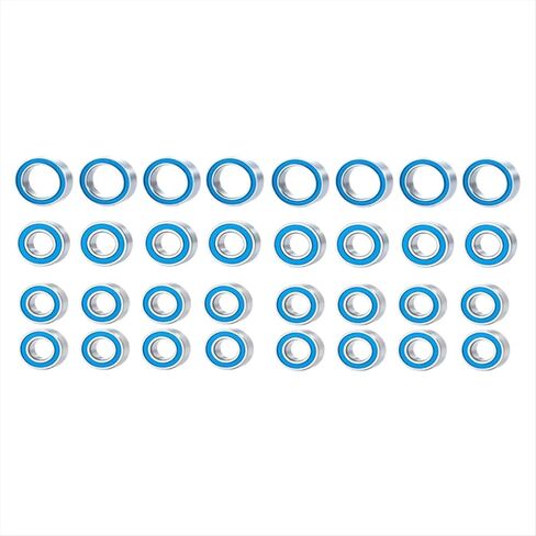 متوافق مع Tamiya لـ TT02 TT02D 1/10 ترقيات CAR ROPRODES Parts 32pcs R32 Rubber محمل الكرة مجموعة RC. in Saudi Arabia