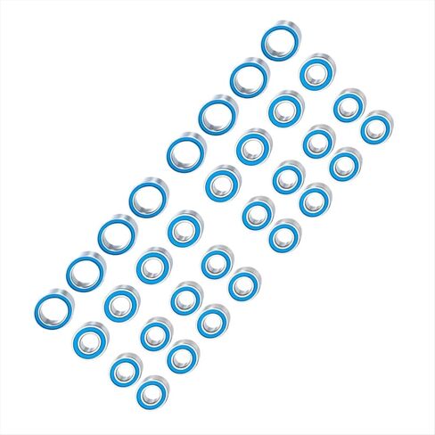 متوافق مع Tamiya لـ TT02 TT02D 1/10 ترقيات CAR ROPRODES Parts 32pcs R32 Rubber محمل الكرة مجموعة RC. in Saudi Arabia