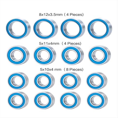 متوافق مع Tamiya لـ TT02 TT02D 1/10 ترقيات CAR ROPRODES Parts 32pcs R32 Rubber محمل الكرة مجموعة RC. in Saudi Arabia