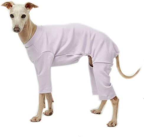 Basic Dog Pajamas Pastel Durable and Elastic Dog Onesie Apparel Outfits Doggie Jammies (Large, Purple) in Kuwait
