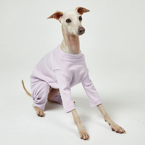 Basic Dog Pajamas Pastel Durable and Elastic Dog Onesie Apparel Outfits Doggie Jammies (Large, Purple) in Kuwait