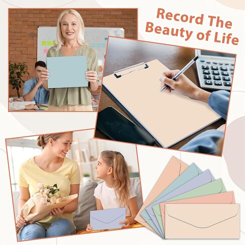 120 Pcs Manilla Stationary Letter and Envelopes Set Include 60 Pastel Computer Paper and 60 Envelopes Colored Stationery for Boho Letter Writing Printer Note Paper for Classroom School Office 8.5 x 11 in Saudi Arabia