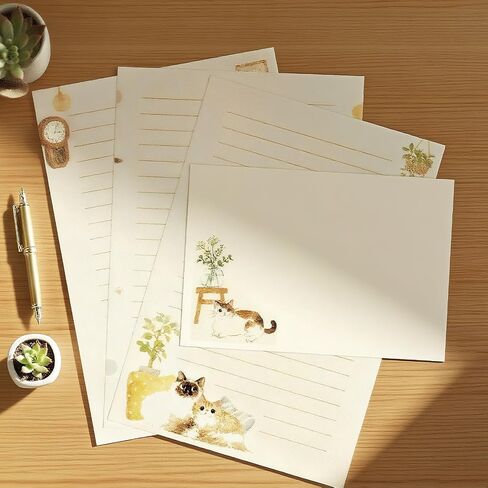 Vintage Stationery Paper and Envelopes Set,Writing Stationery Paper Letter and Envelopes including 24 Sheets Aged Antique Letter Paper, 12 Vintage Envelopes, 12 Rope & 12 Classic Key(60PCS, 6 Style) in Saudi Arabia