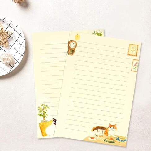 Vintage Stationery Paper and Envelopes Set,Writing Stationery Paper Letter and Envelopes including 24 Sheets Aged Antique Letter Paper, 12 Vintage Envelopes, 12 Rope & 12 Classic Key(60PCS, 6 Style) in Saudi Arabia