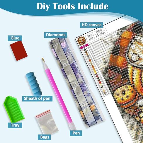 موسم الخريف موسم الماس الماس للبالغين ، مجموعات الطلاء من الماس 5D للمبتدئين البالغين ، DIY كامل الجولة الحفر Diamond Dot Painting مجموعات فنون جوهرة للبالغين ، ديكور الجدار المنزلي 13.8x13.8 بوصة in Saudi Arabia