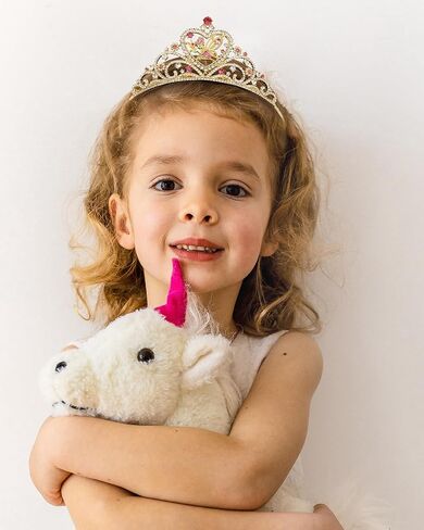 Sweetv Tiaras for Little Girls ، Princess Gold Crown for Flower Fairy ، عصابة Tinkerbell للأطفال ، وشعر Rhinestone للطفل ، وملحقات الشعر للفتيات Halloween Cosplay in Saudi Arabia