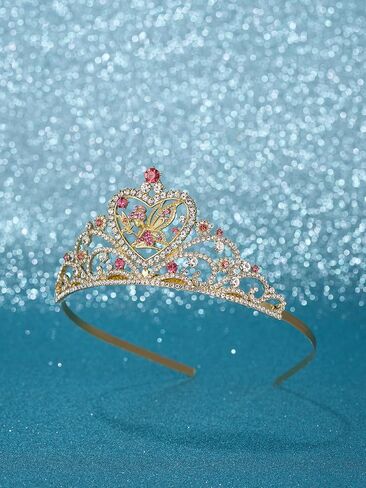 Sweetv Tiaras for Little Girls ، Princess Gold Crown for Flower Fairy ، عصابة Tinkerbell للأطفال ، وشعر Rhinestone للطفل ، وملحقات الشعر للفتيات Halloween Cosplay in Saudi Arabia