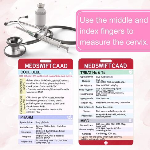 ACLS CPR Code Blue ID Nurse Badge Buddy Card, Essential Reference Card for RNs, EMTs & Nursing Professionals in Saudi Arabia