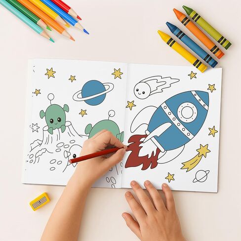 Fun Coloring Books for Kids Set of 3 – Exciting Dinosaur, Space & Trucks Coloring Book for Boys Ages 4–8 – Easy to Color Gift for Your Creative Little One (Girls) (Boys) in Saudi Arabia